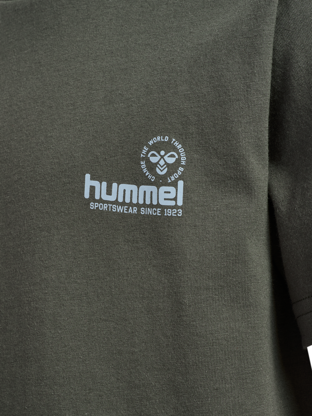 hummel Jr Reg Graphic T-shirt S/S Castor Gray
