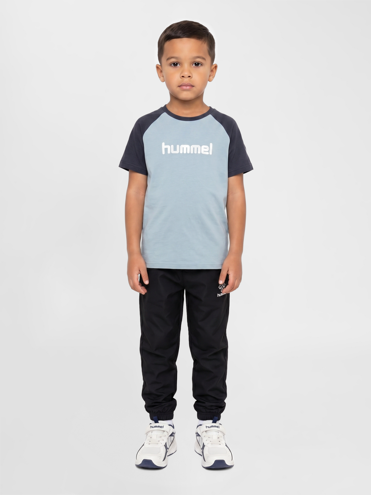 hummel Jr Logo T-shirt S/S Dusty Blue
