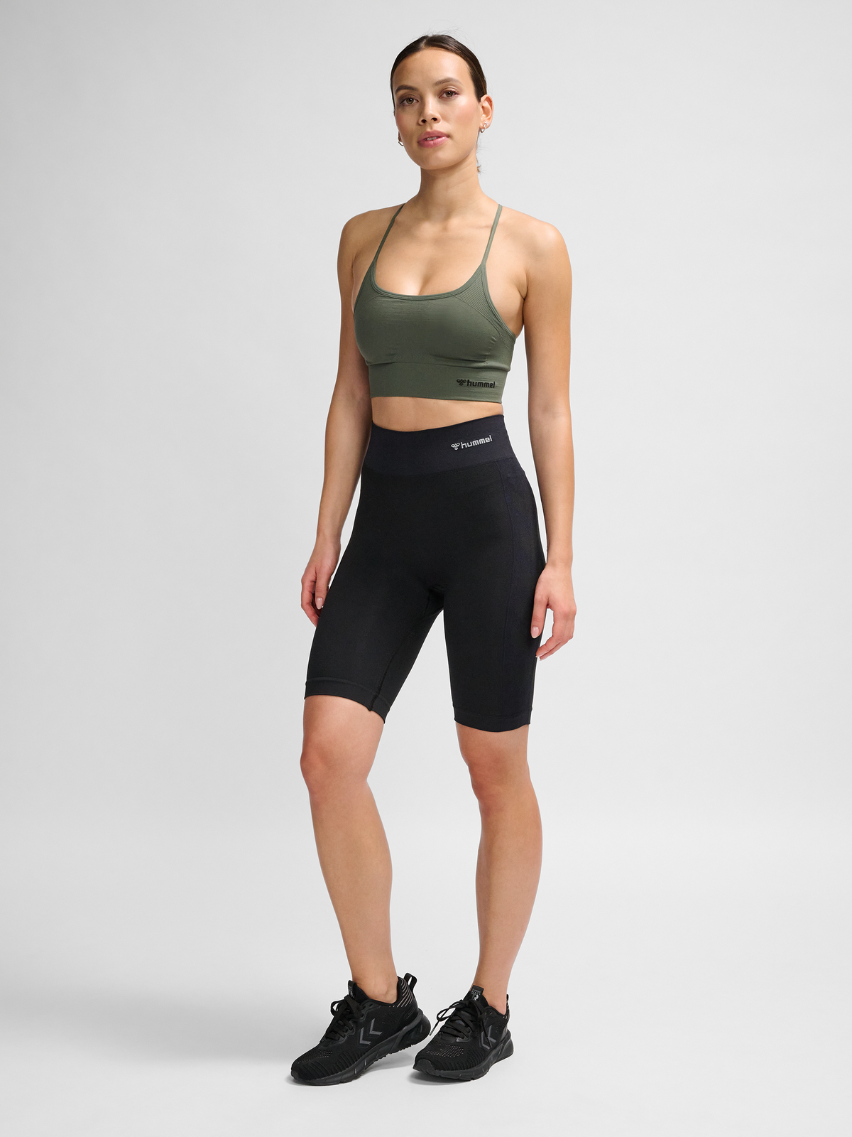 hummel Clea Seamless Cycling Shorts Black Melange