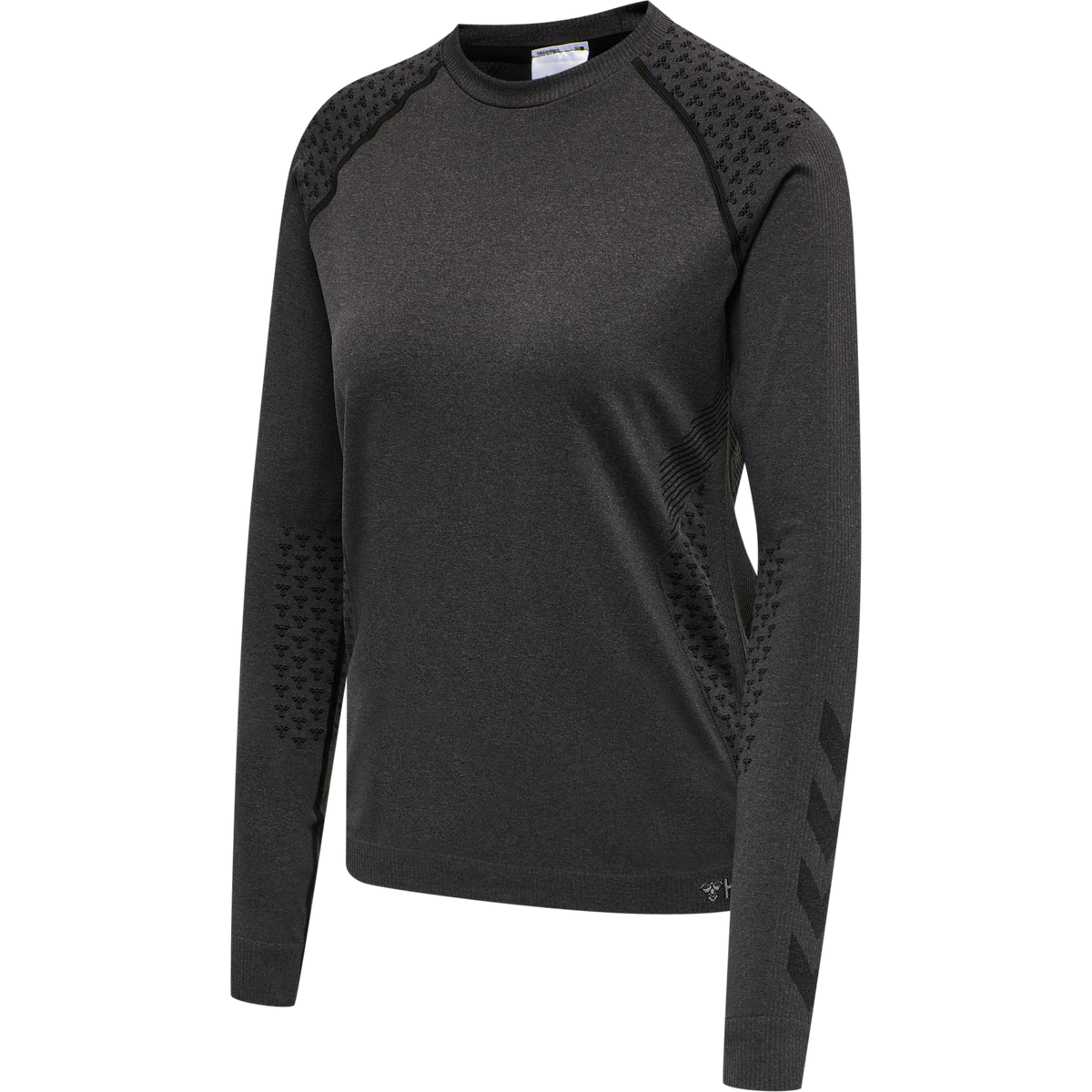 hummel Ci Seamless T-shirt L/S Black Melange