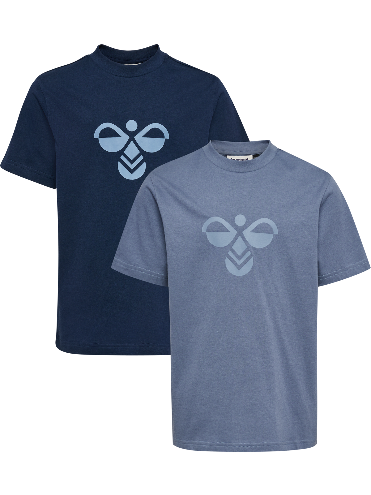 hummel Jr Reg Tukas 2-PACK T-shirt S/S Dress Blues/Flint Stone