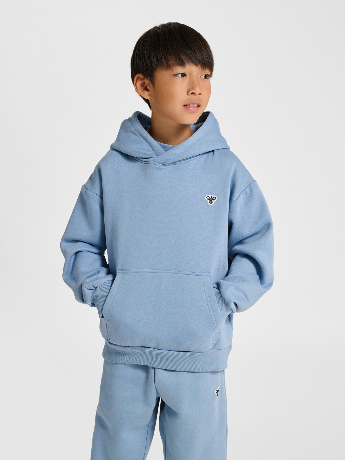 hummel Jr Loose Hoodie Bee Faded Denim