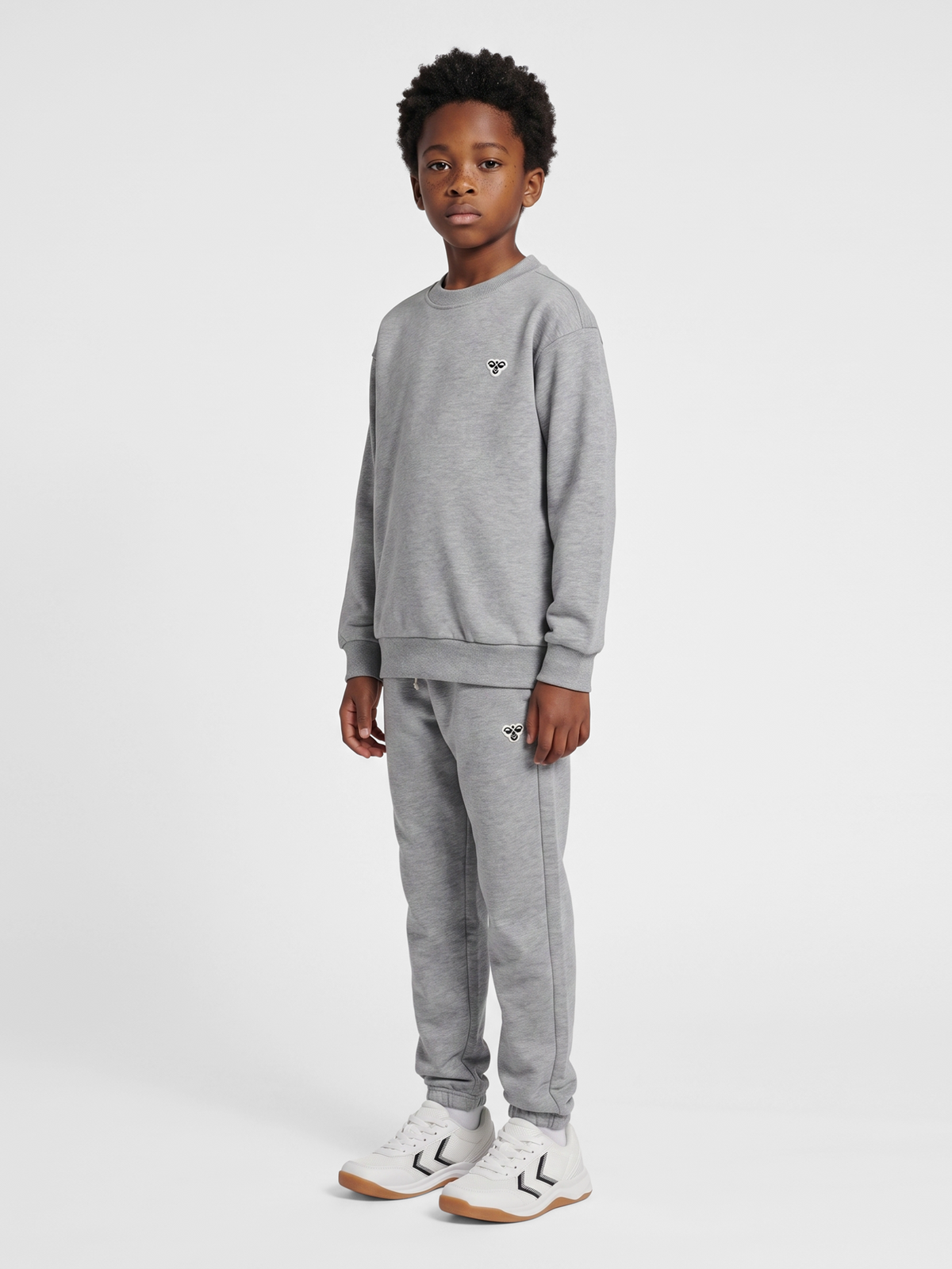 hummel Jr Loose Crewneck Bee Grey Melange