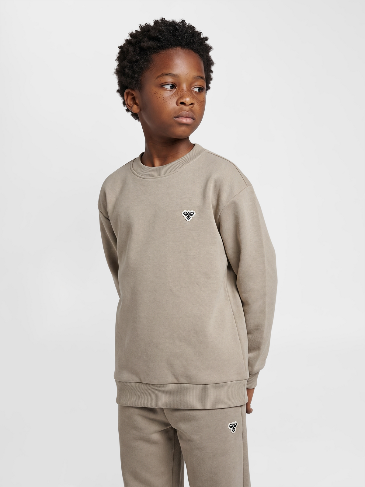 hummel Jr Loose Crewneck Bee Vintage Khaki