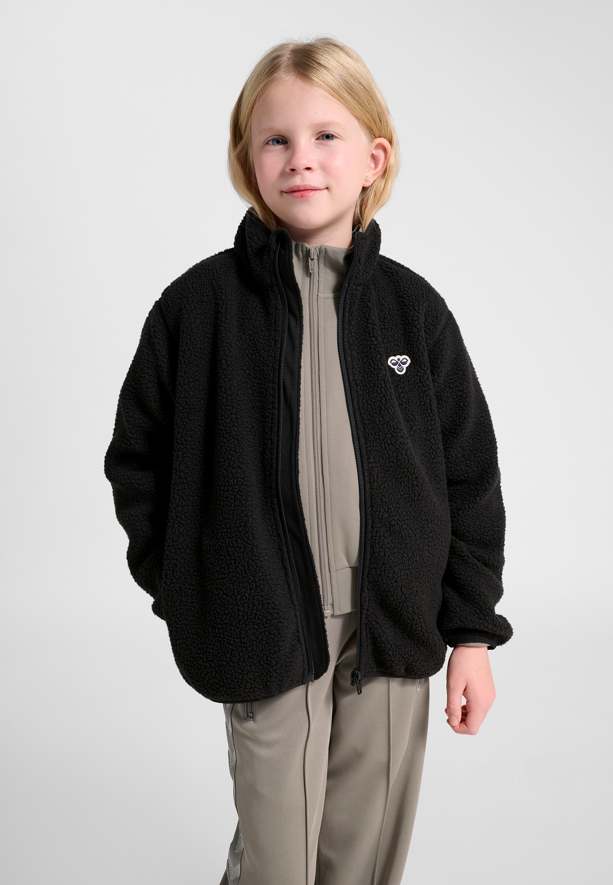 hummel Jr Atlas Fleece Zip Jacket Black
