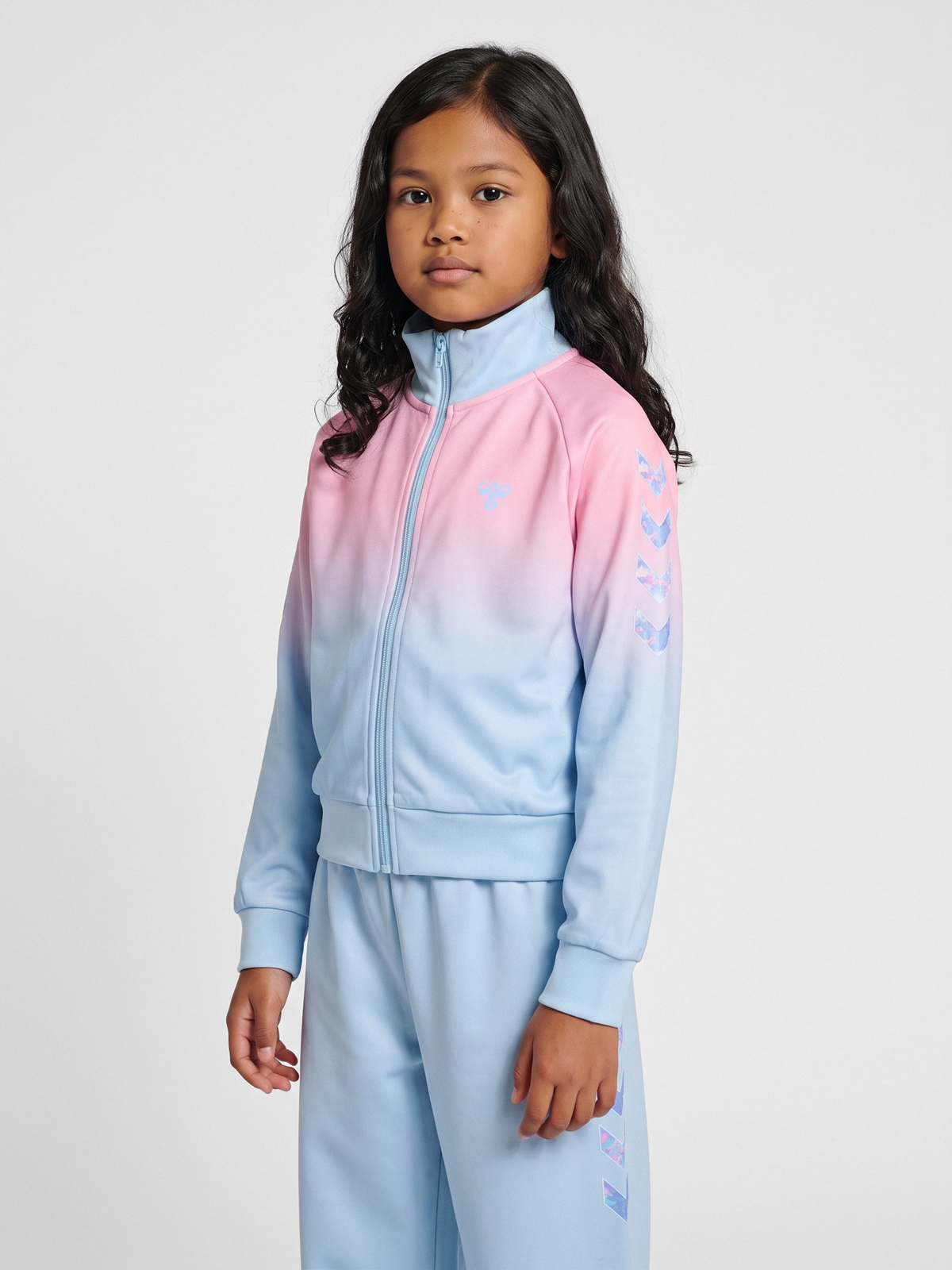 hummel Jr Gradient Wl Track Suit Skyway