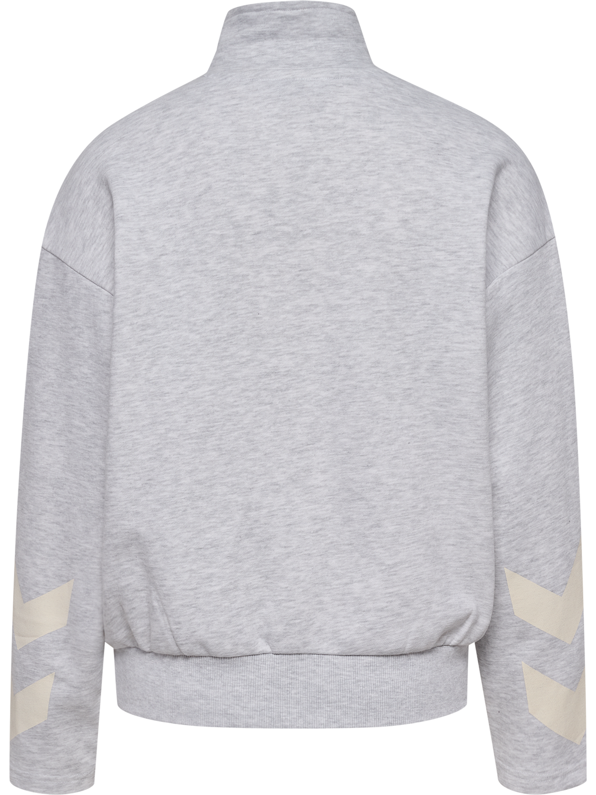 hummel I-D Zip Polo Sweatshirt Light Grey Melange