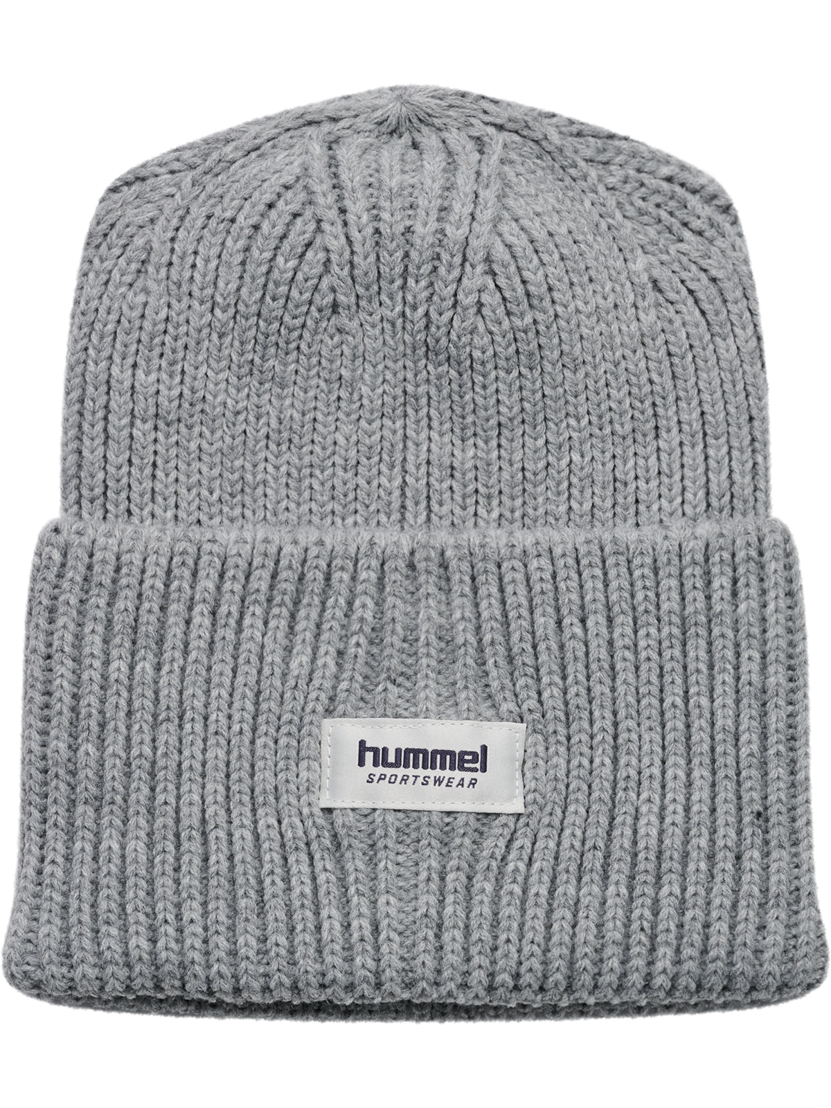 hummel Jr Heavy Rib Knit Beanie Grey Melange
