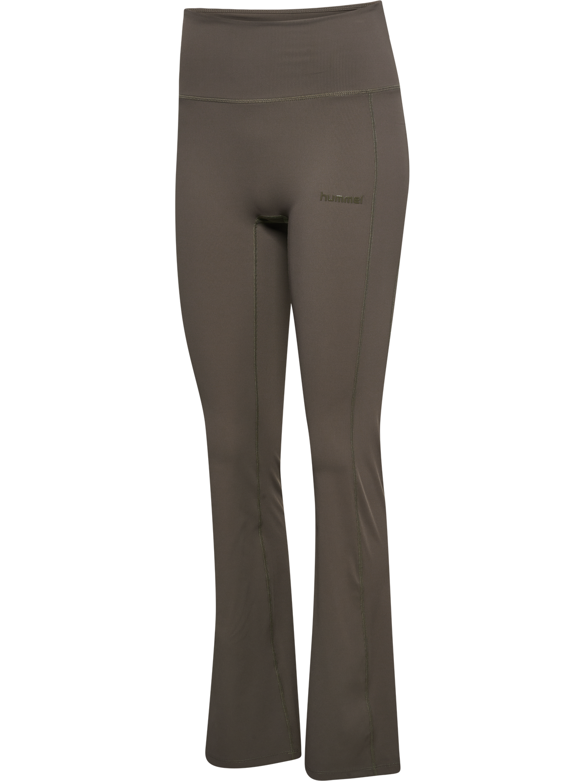 hummel Prima Rib Straight Leg HW Tights Major Brown