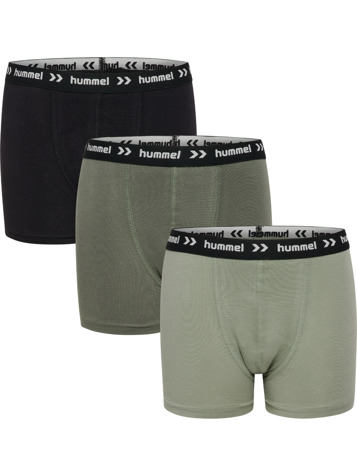 hummel Jr Nalle Boxers 3 Pack Castor Gray