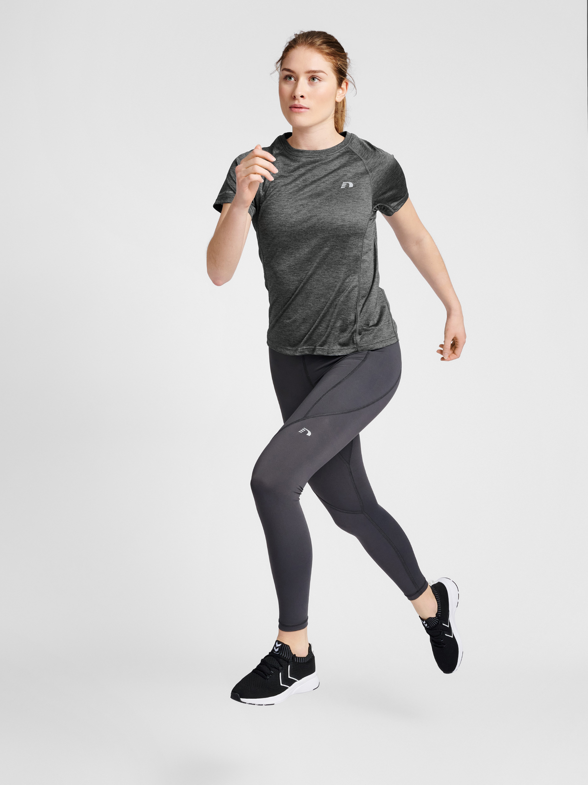 Newline Women Running T-shirt S/S Forged Iron Melange