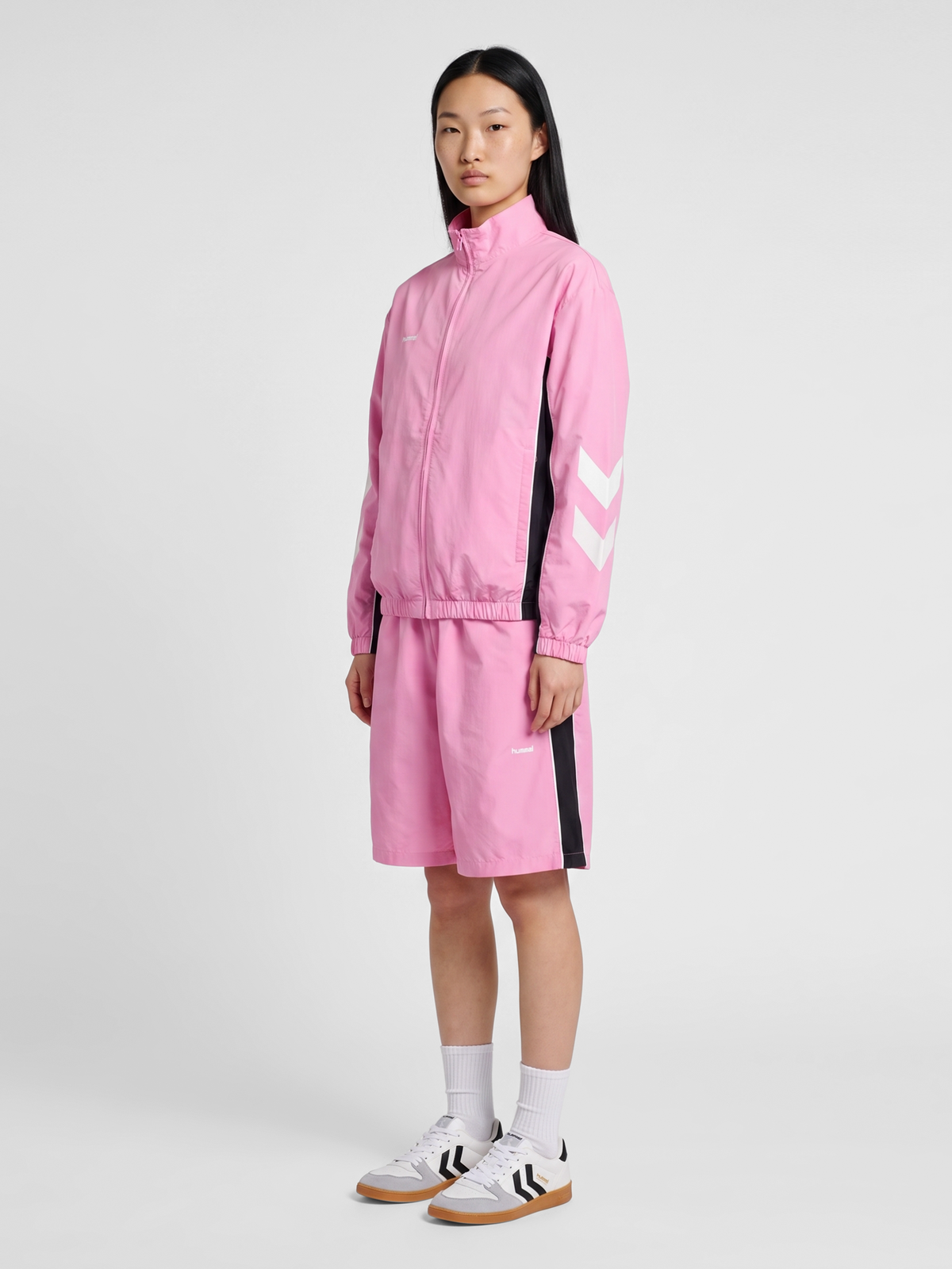 hummel I-D Ripstop Track Shorts Begonia Pink