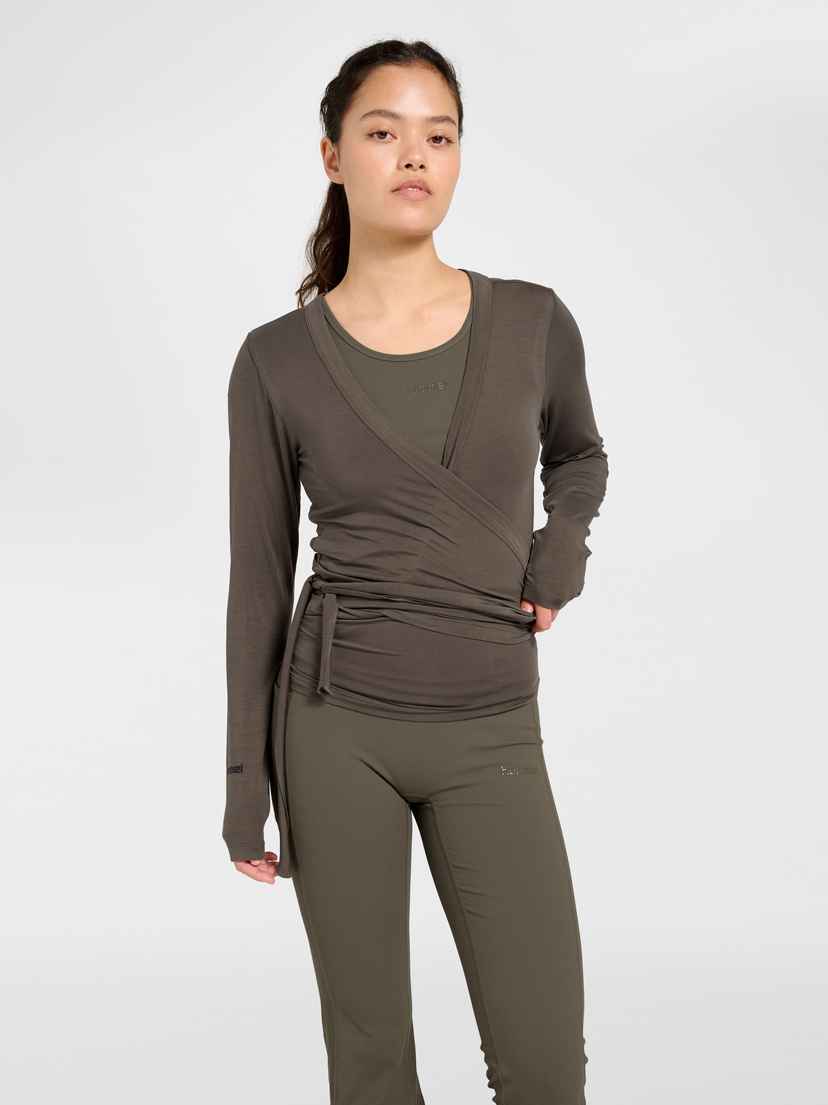 hummel Prima Wrap Blouse Major Brown