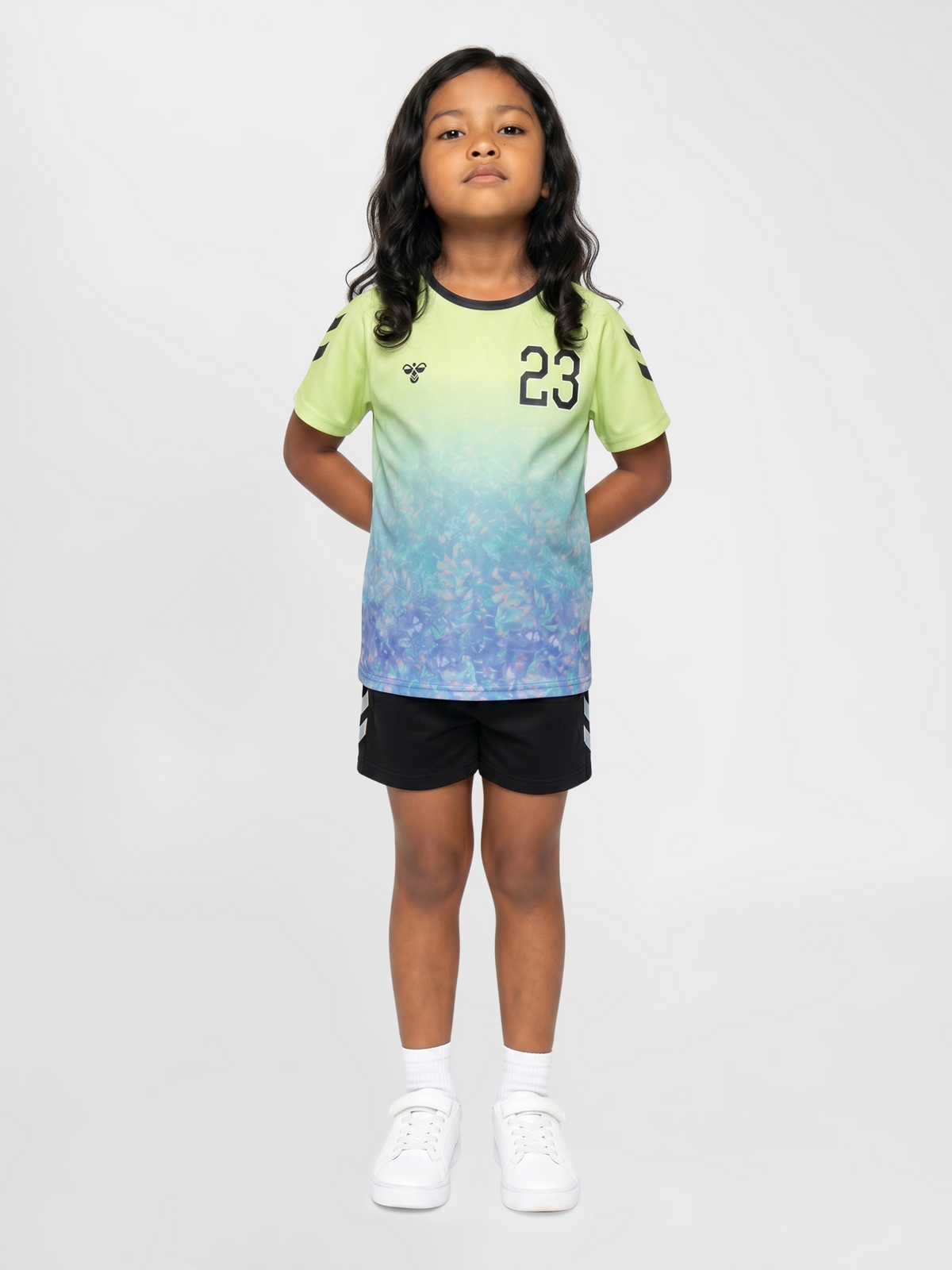 hummel Shimmer T-shirt S/S Shadow Lime/Black
