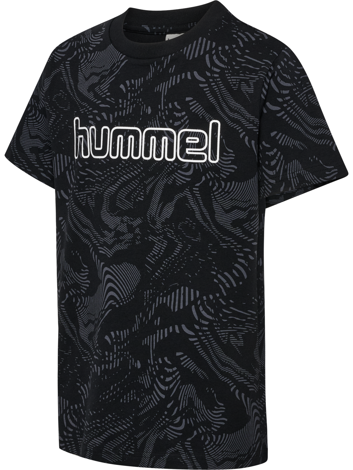 hummel Jr Aop Logo T-shirt Black