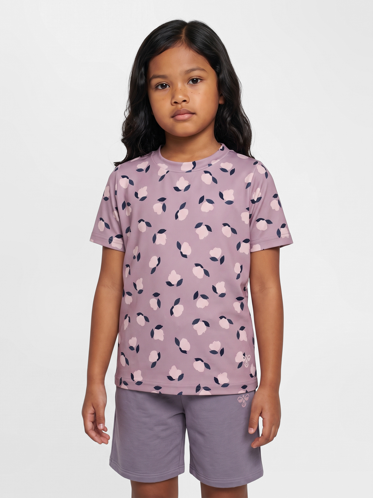 hummel Jr Fitted Aop Gym T-shirt S/S Sea Fog