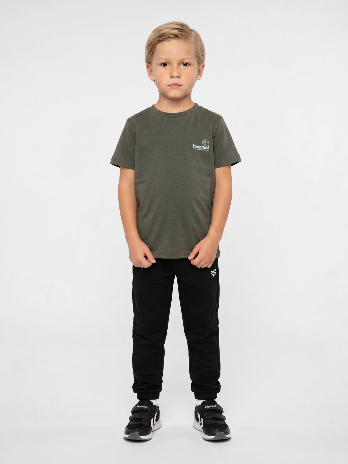hummel Jr Reg Graphic T-shirt S/S Castor Gray