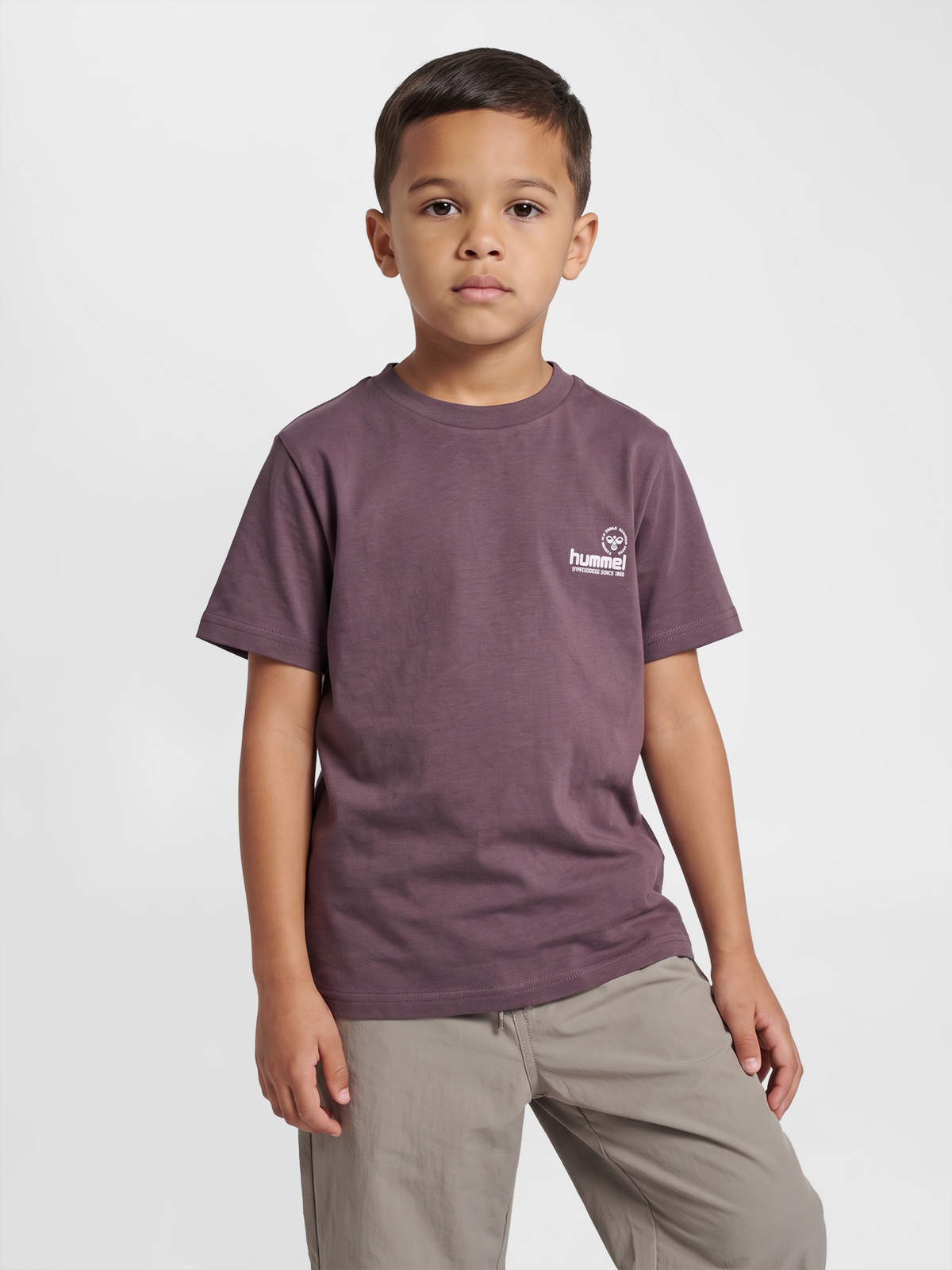 hummel Jr Reg Graphic T-shirt S/S Black Plum