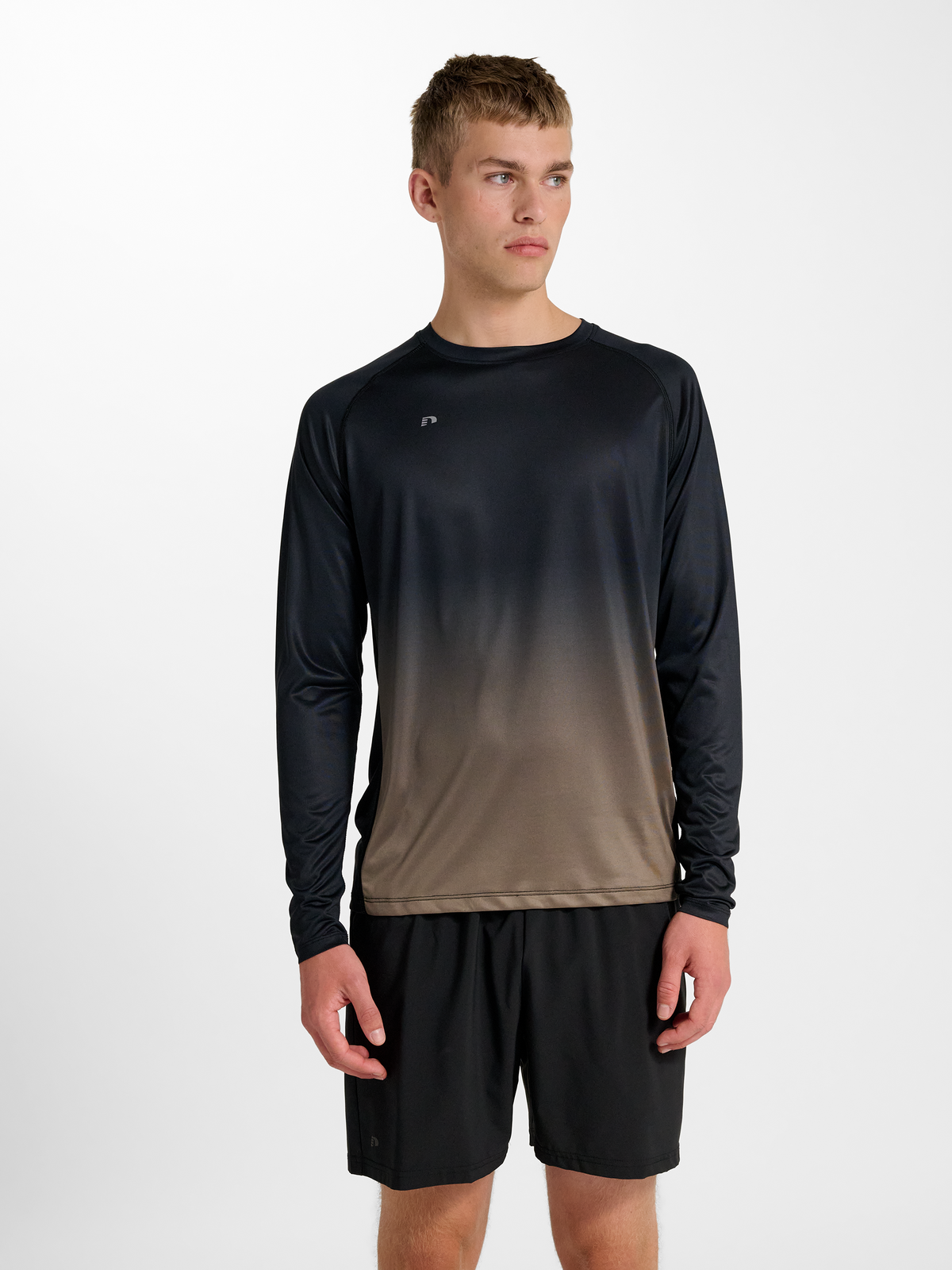 Newline Beat Gradient T-shirt L/S Black Iris