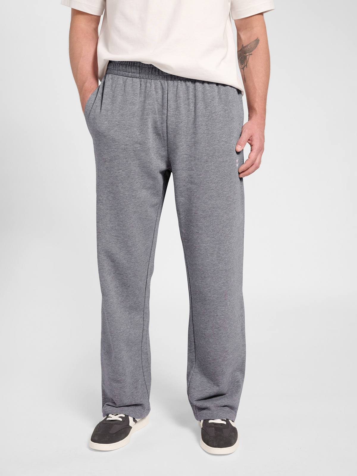 hummel Pulse Wide Sweat Pants Grey Melange