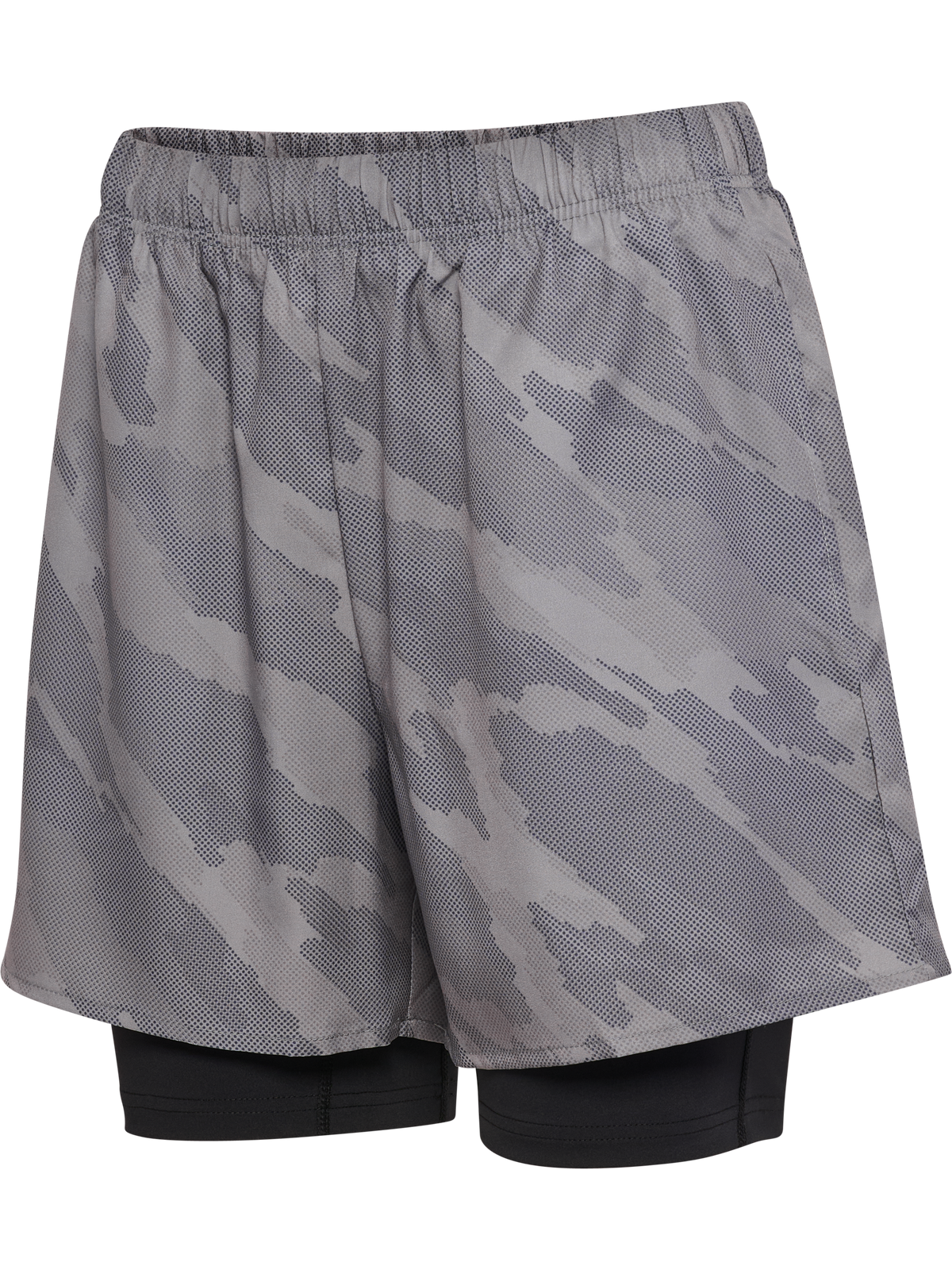 hummel HIIT Intensity Aop 2 In 1 Shorts Sharkskin
