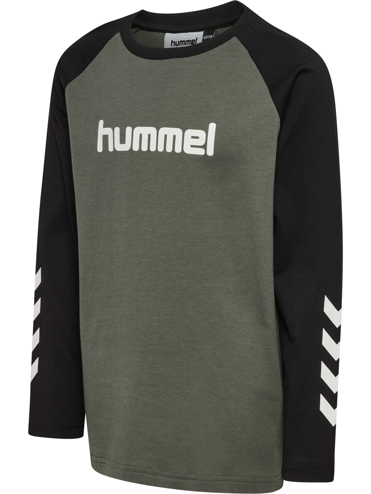 hummel Jr Logo T-shirt L/S Castor Gray