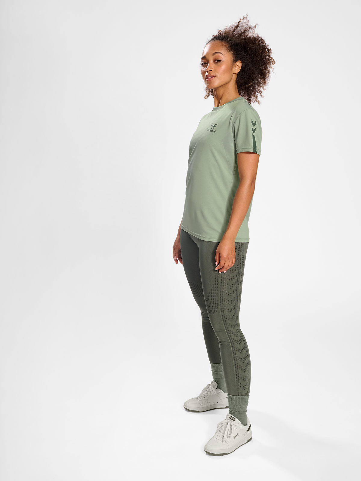 hummel Active Pl Jersey S/S Woman Desert Sage