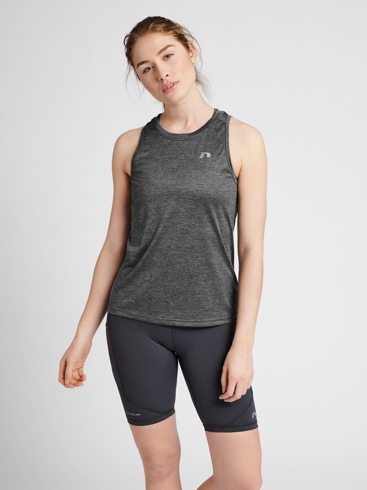 Newline Women Running Singlet Forged Iron Melange