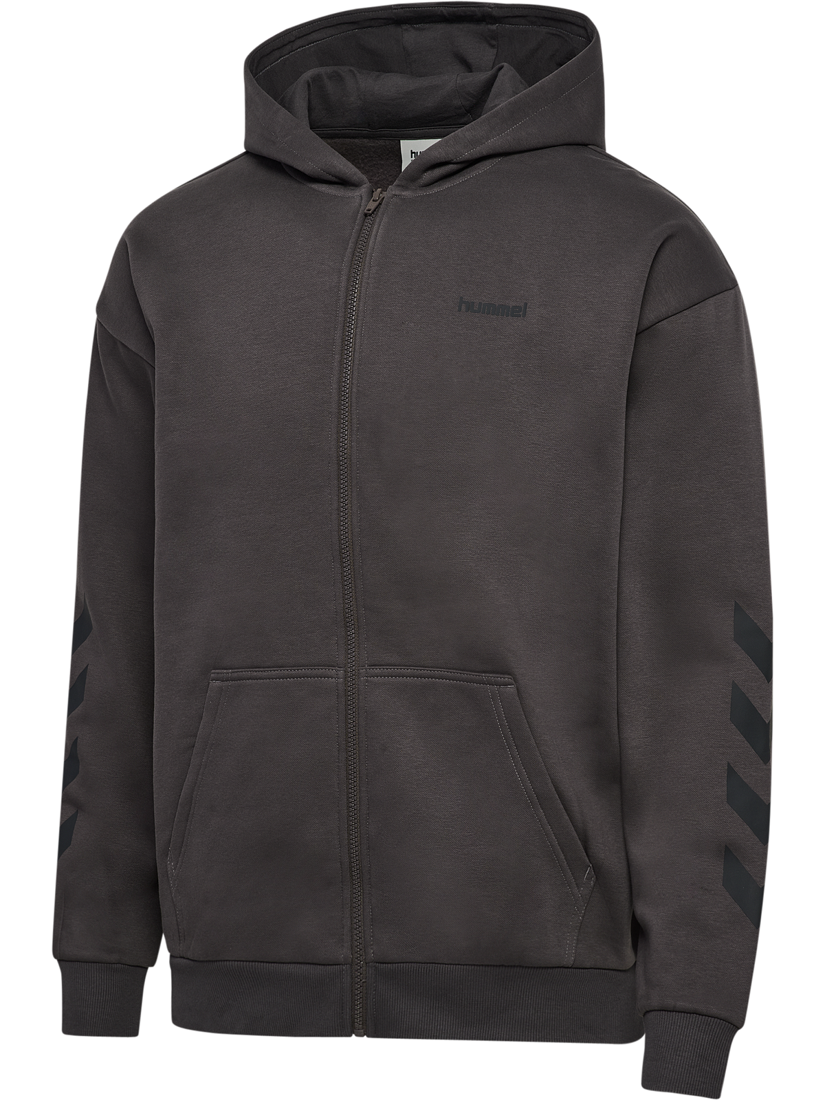 hummel Keeper Chevron Zip Hoodie Shale