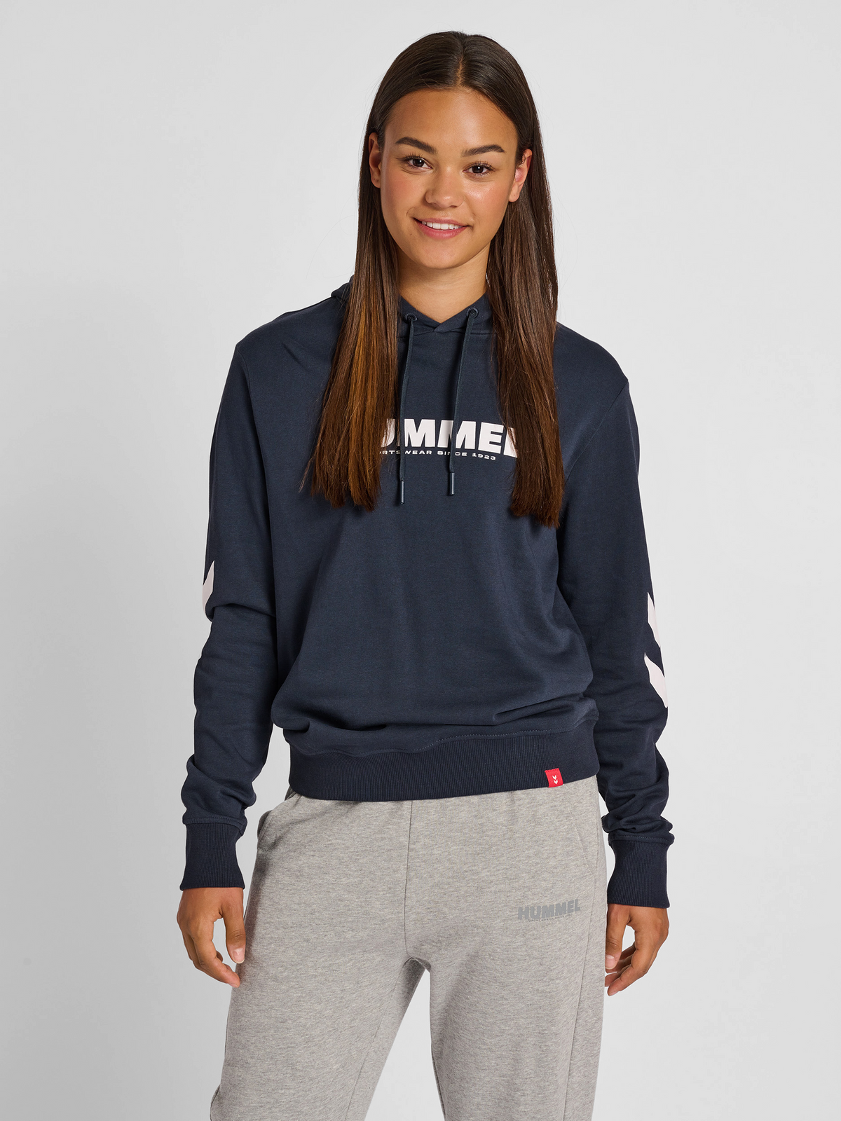 hummel Legacy Logo Hoodie Blue Nights