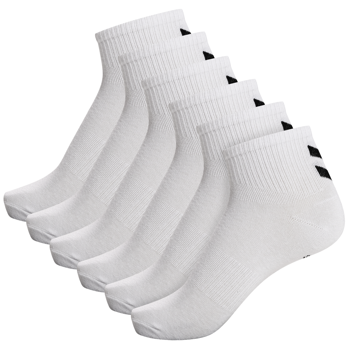 hummel Chevron 6-PACK Mid Cut Socks White/White