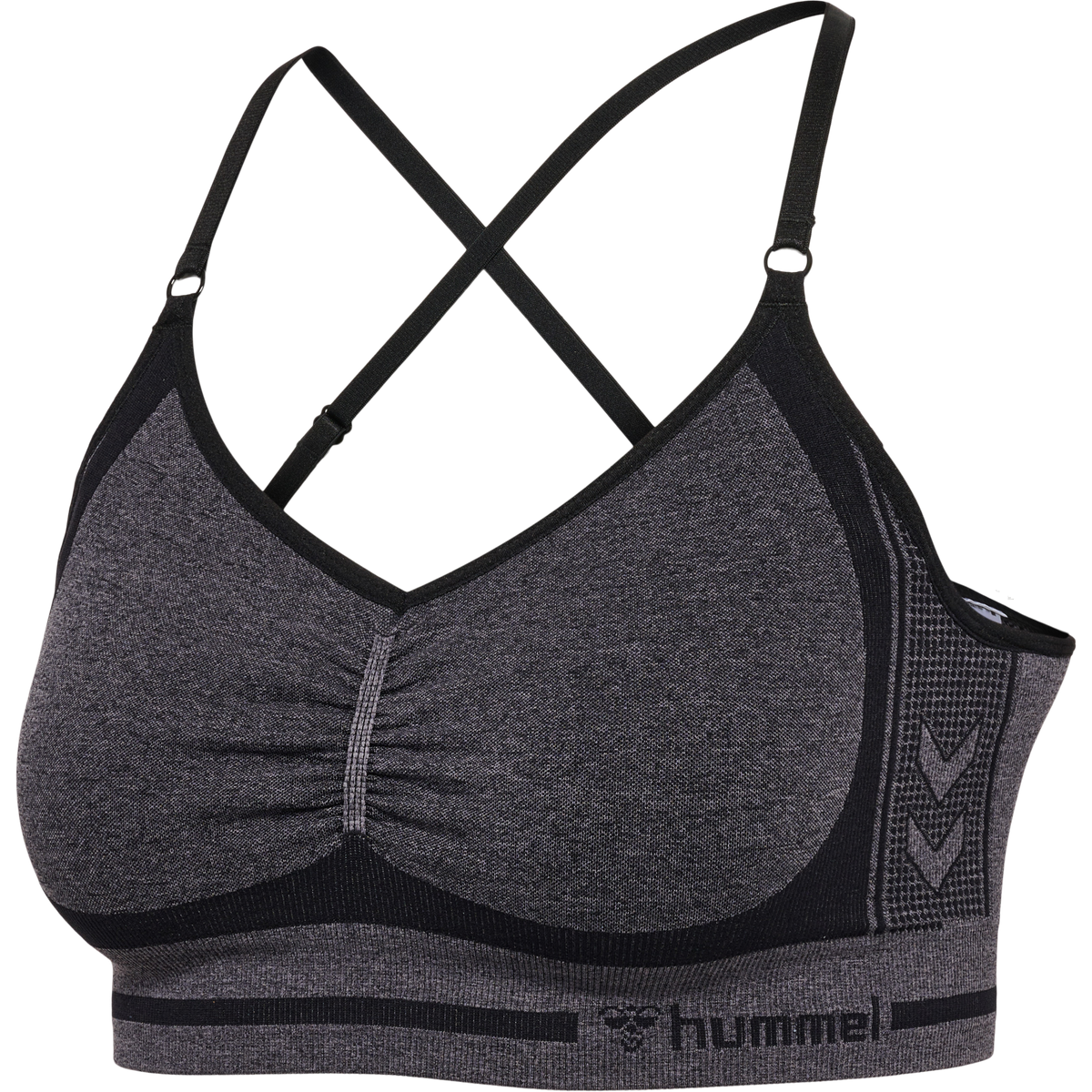 hummel Mt Lulu Seamless Scrunch Bra Black Melange