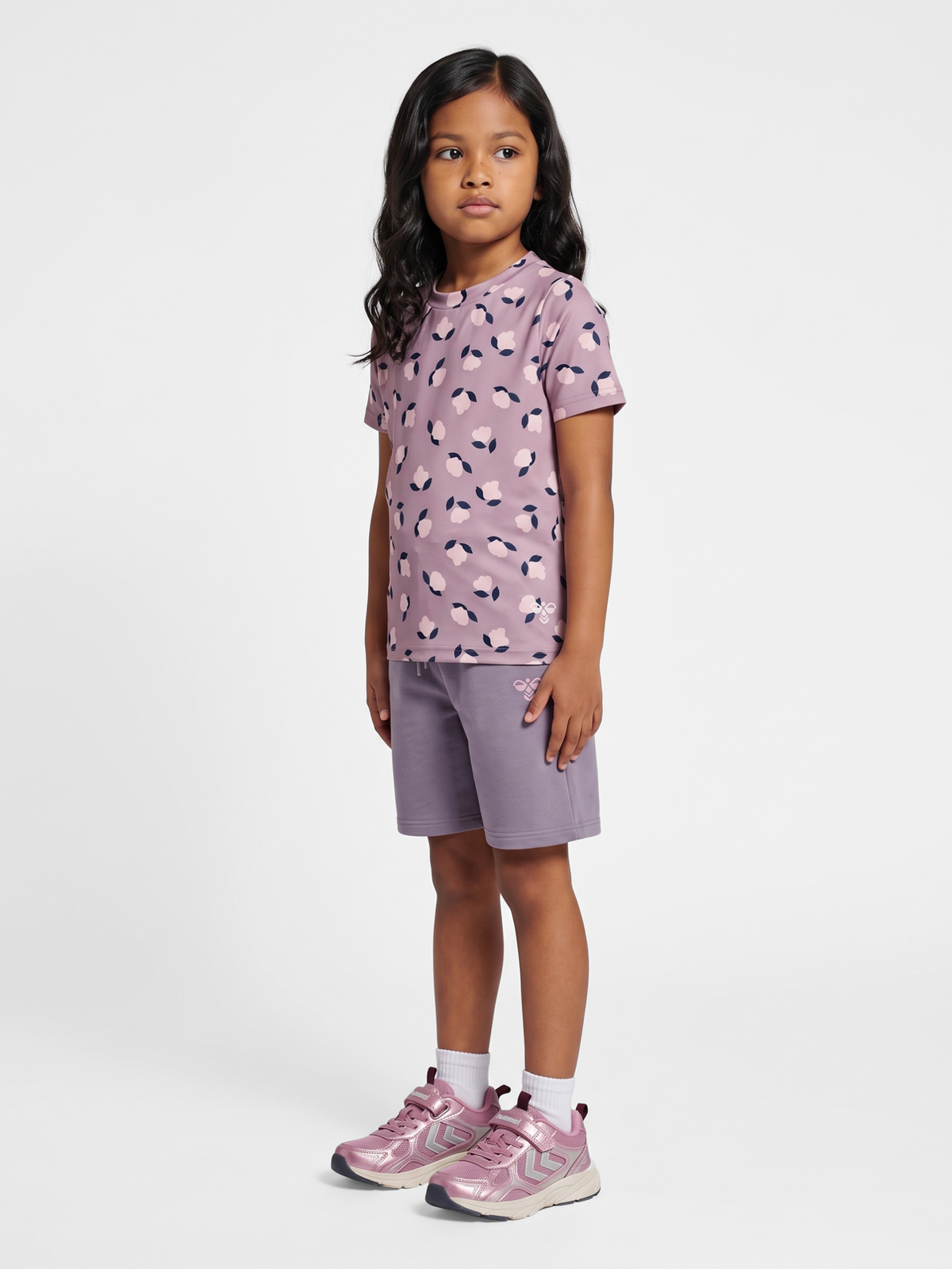 hummel Jr Fitted Aop Gym T-shirt S/S Sea Fog
