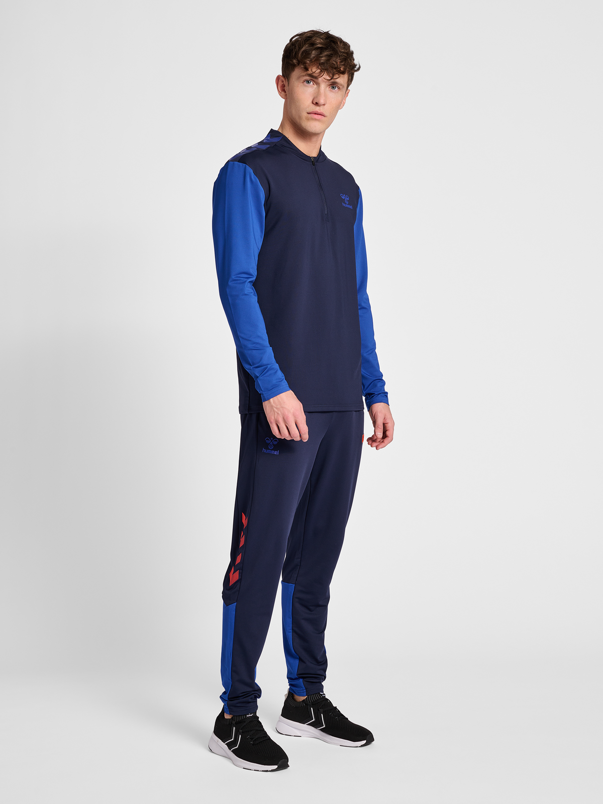 hummel Pro Grid Half Zip Training L/S Maritime Blue/Surf The Web