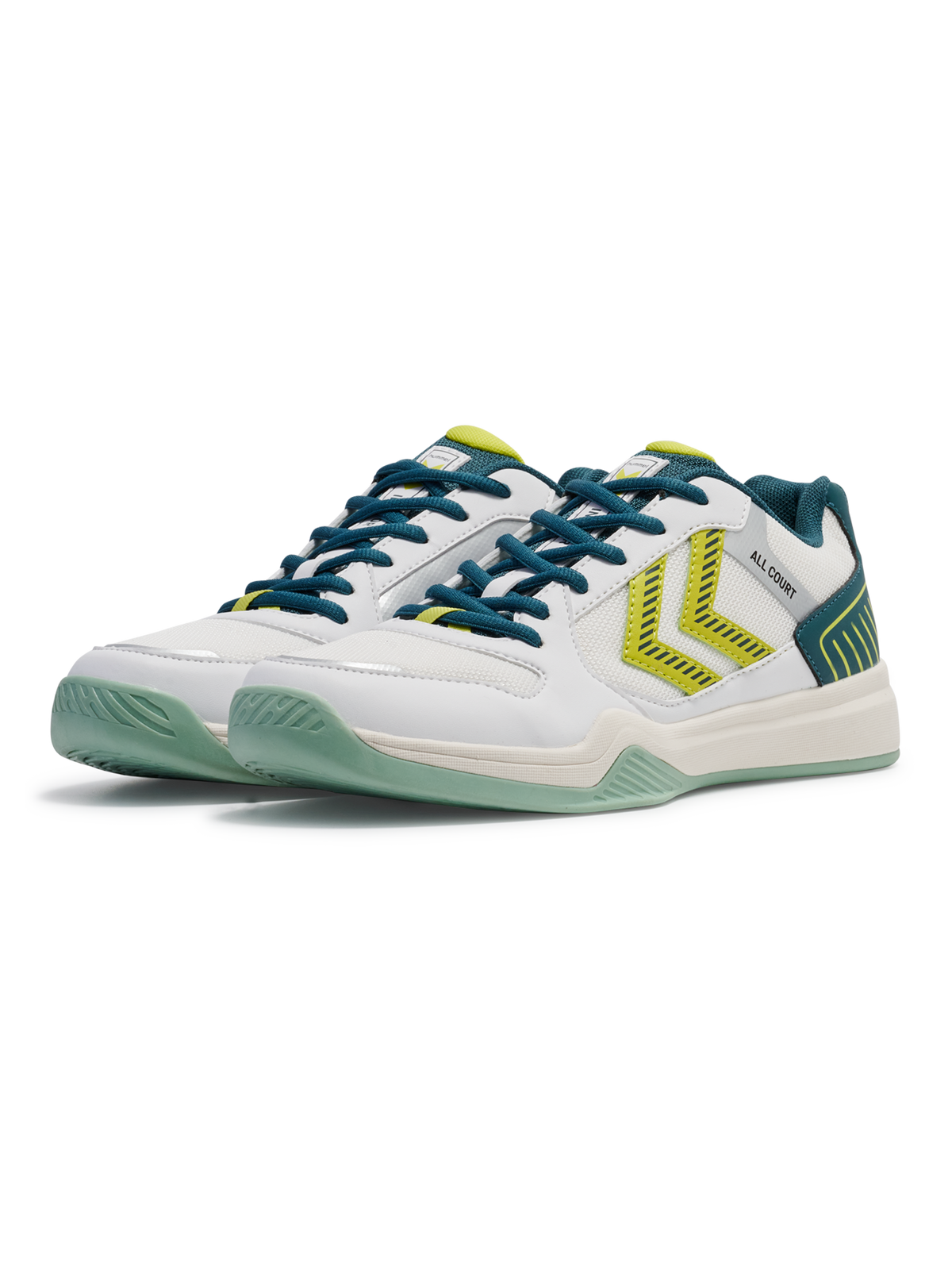 hummel All Court White/Green/Yellow