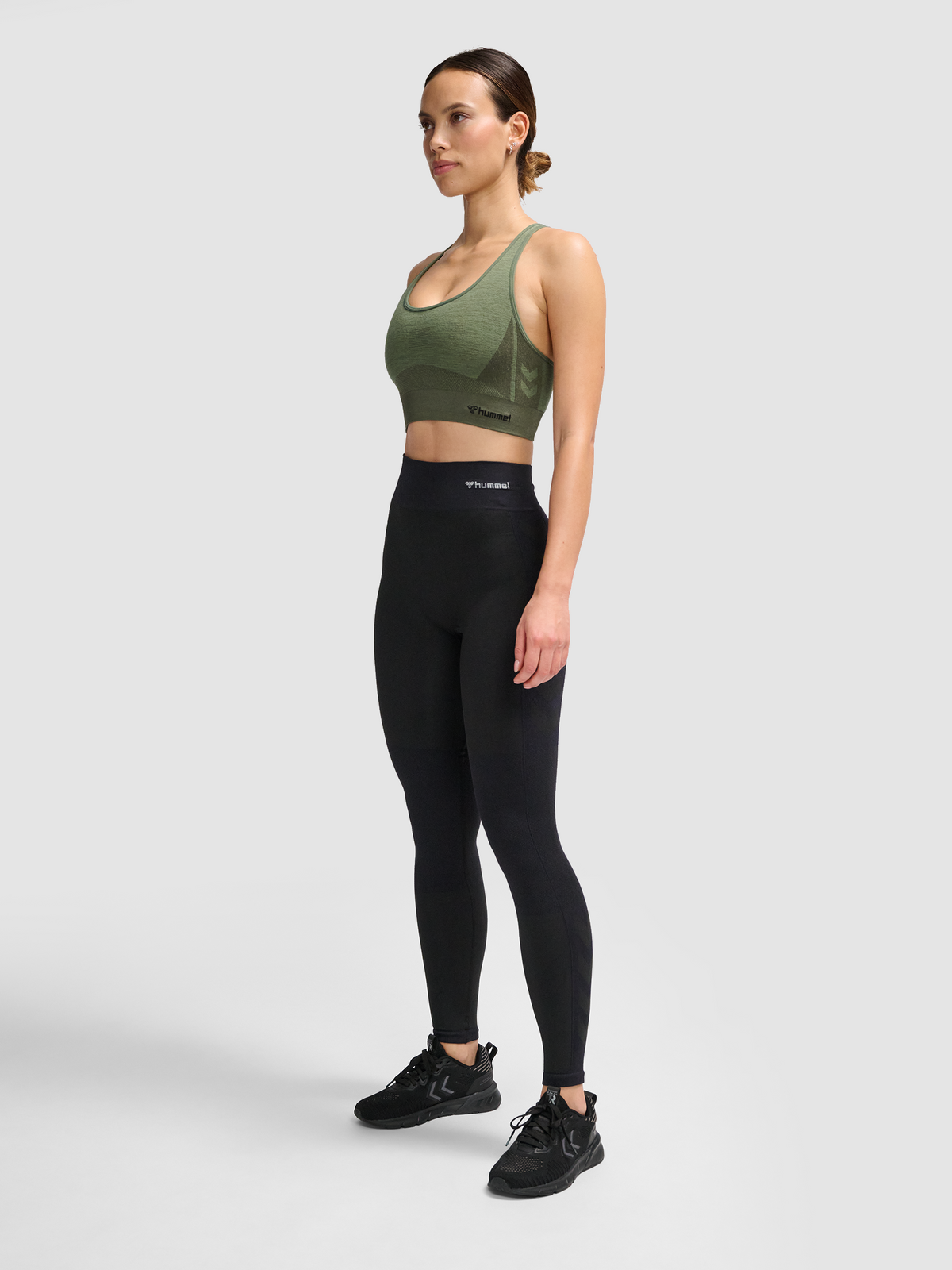 hummel Clea Seamless Mid Waist Tights Black Melange
