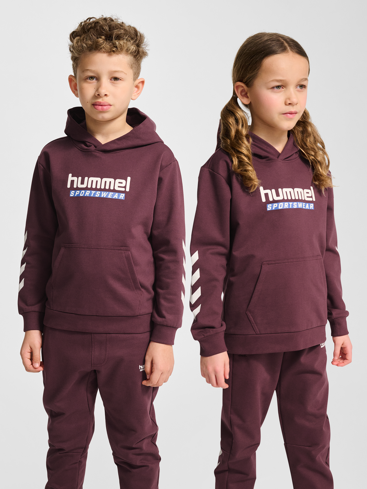 hummel Jr Logo Hoodie Vineyard Wine