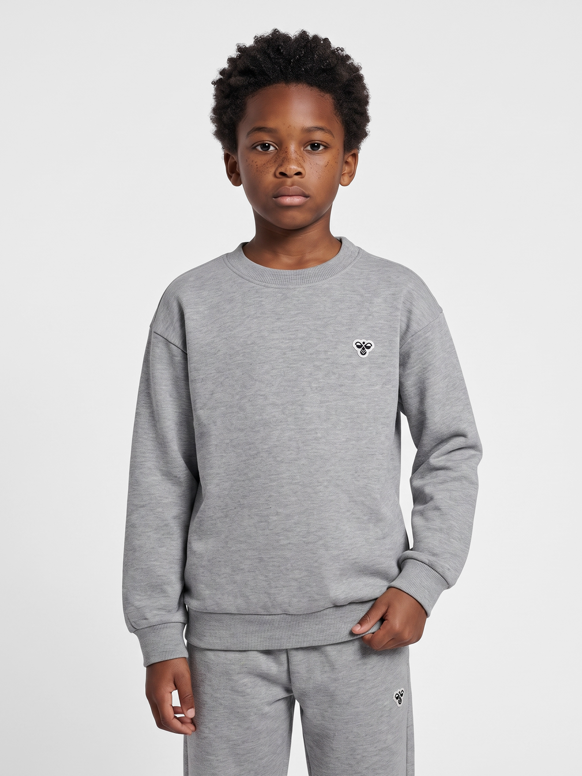 hummel Jr Loose Crewneck Bee Grey Melange