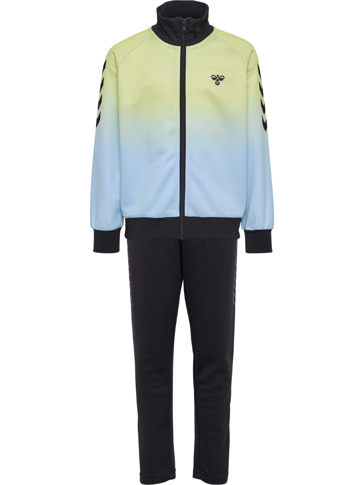 hummel Jr Gradient Track Suit Shadow Lime/Black