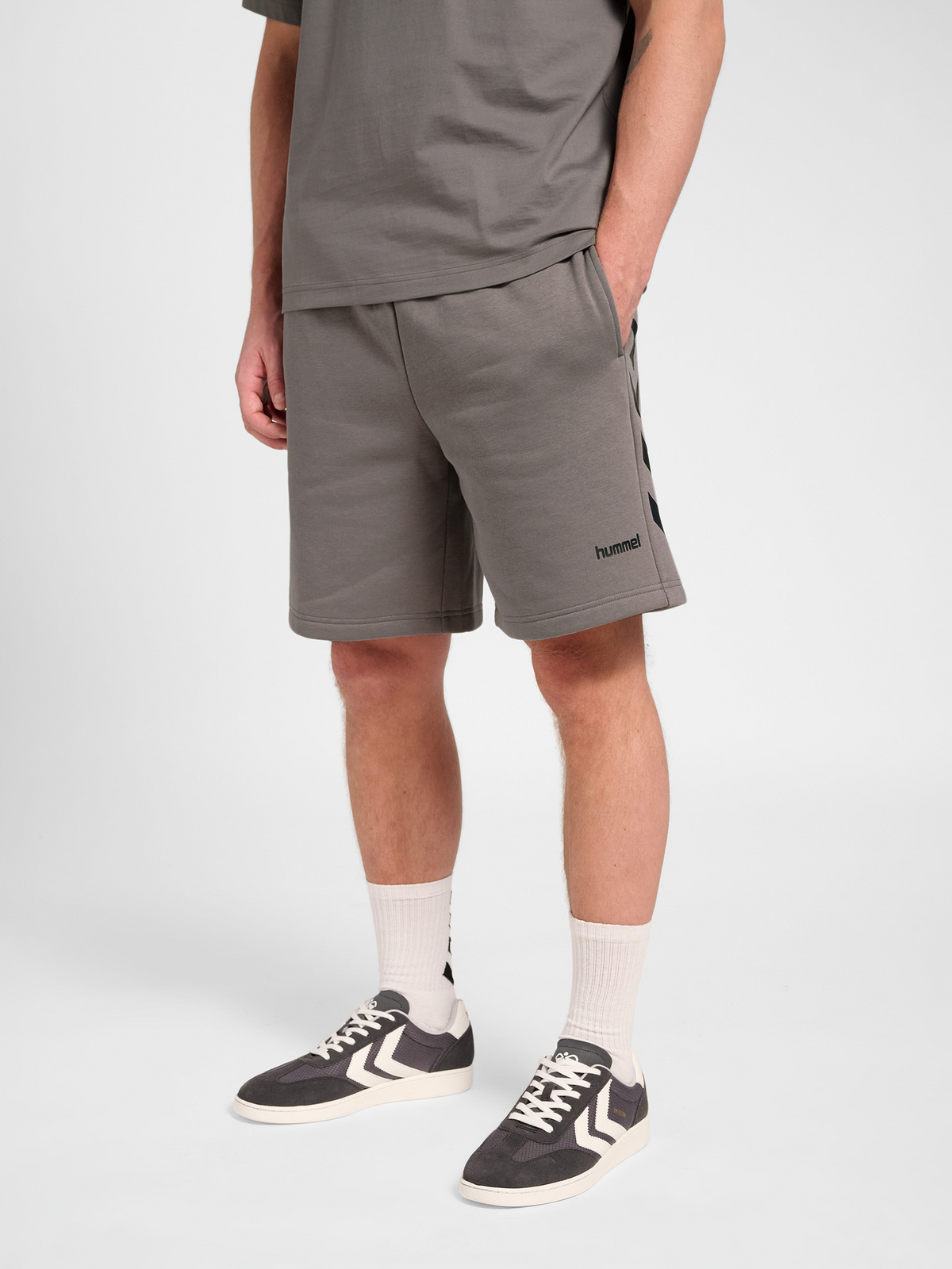 hummel Keeper Chevron Shorts Charcoal Gray