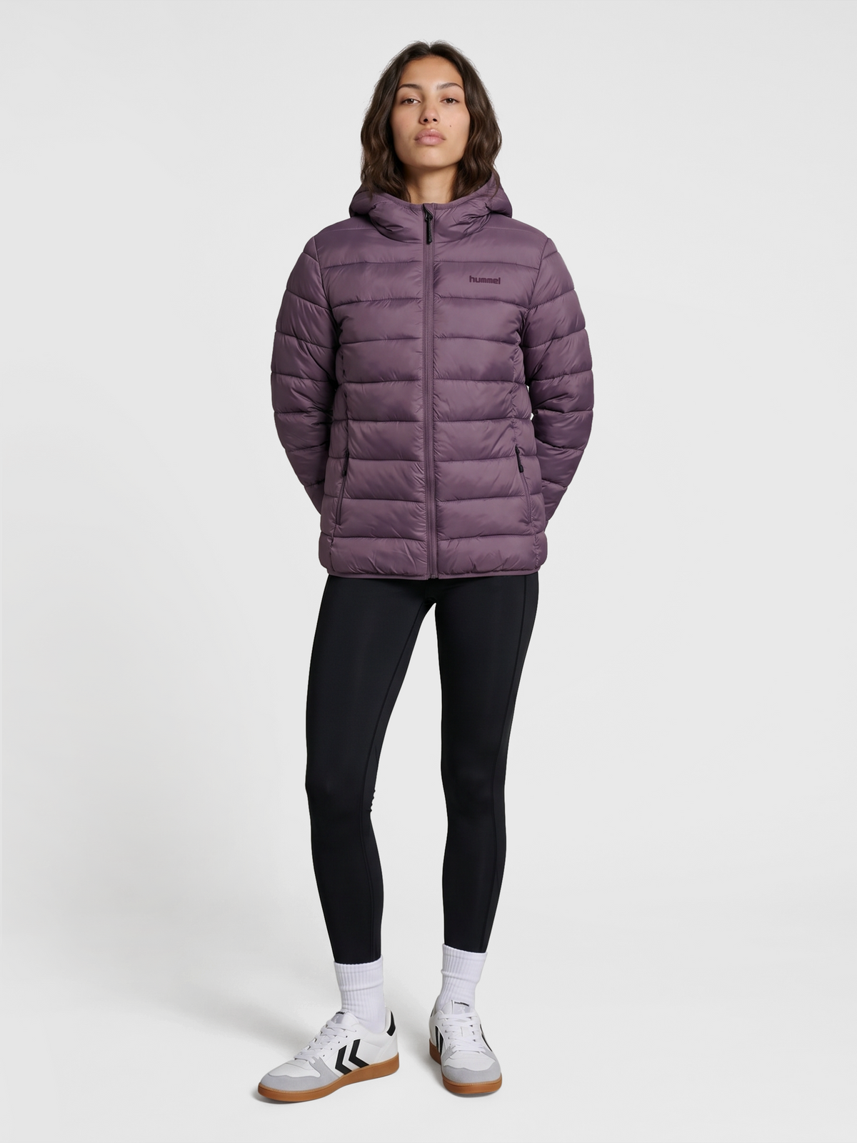 hummel Lightweight W Puffer Jacket Black Plum