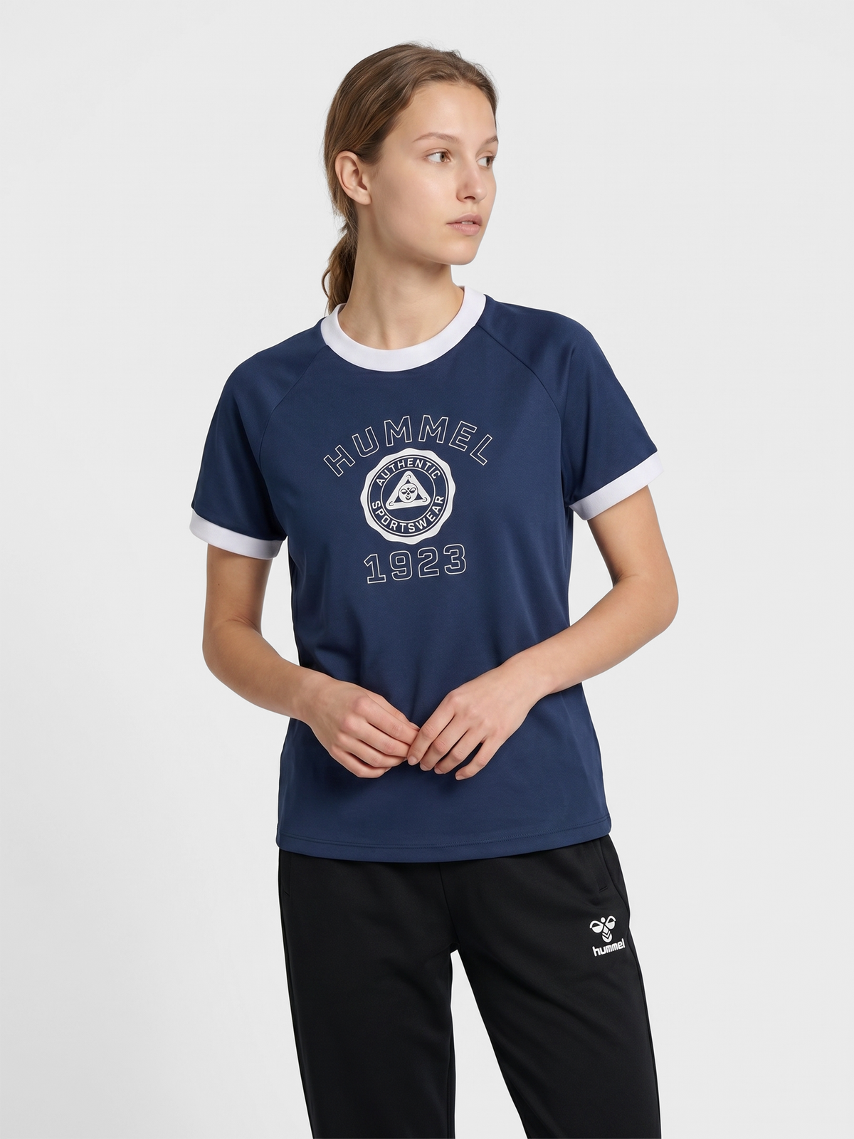 hummel Pulse Ringer W T-shirt S/S Dress Blues