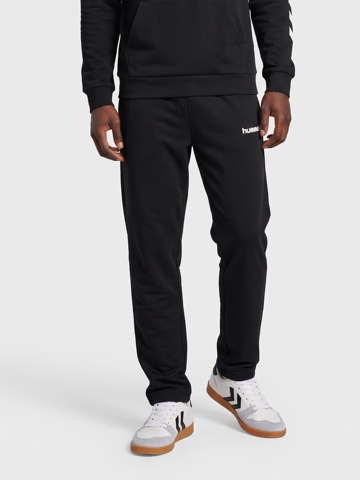 hummel Jr Reg Logo Adj Waist Pants Black