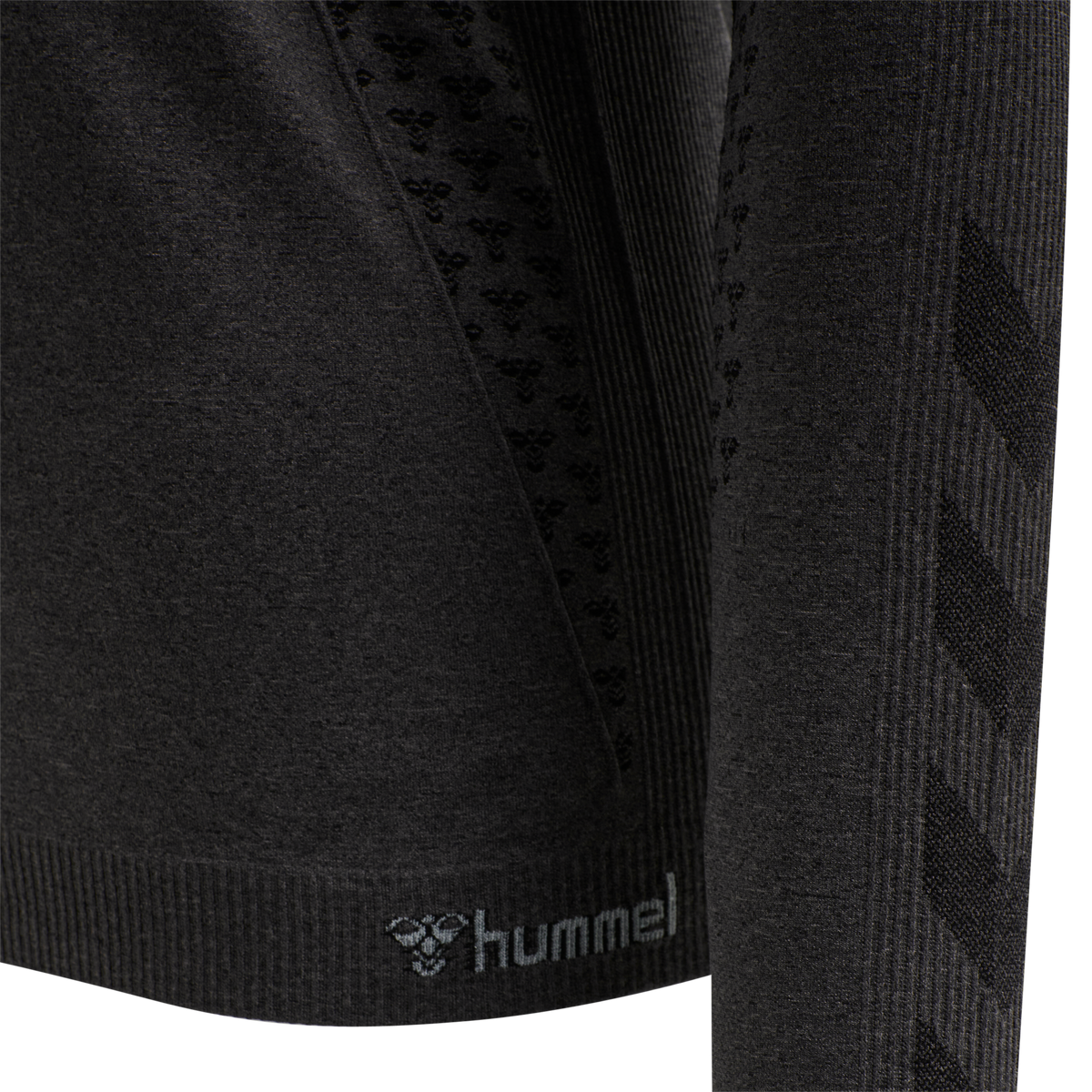 hummel Ci Seamless T-shirt L/S Black Melange