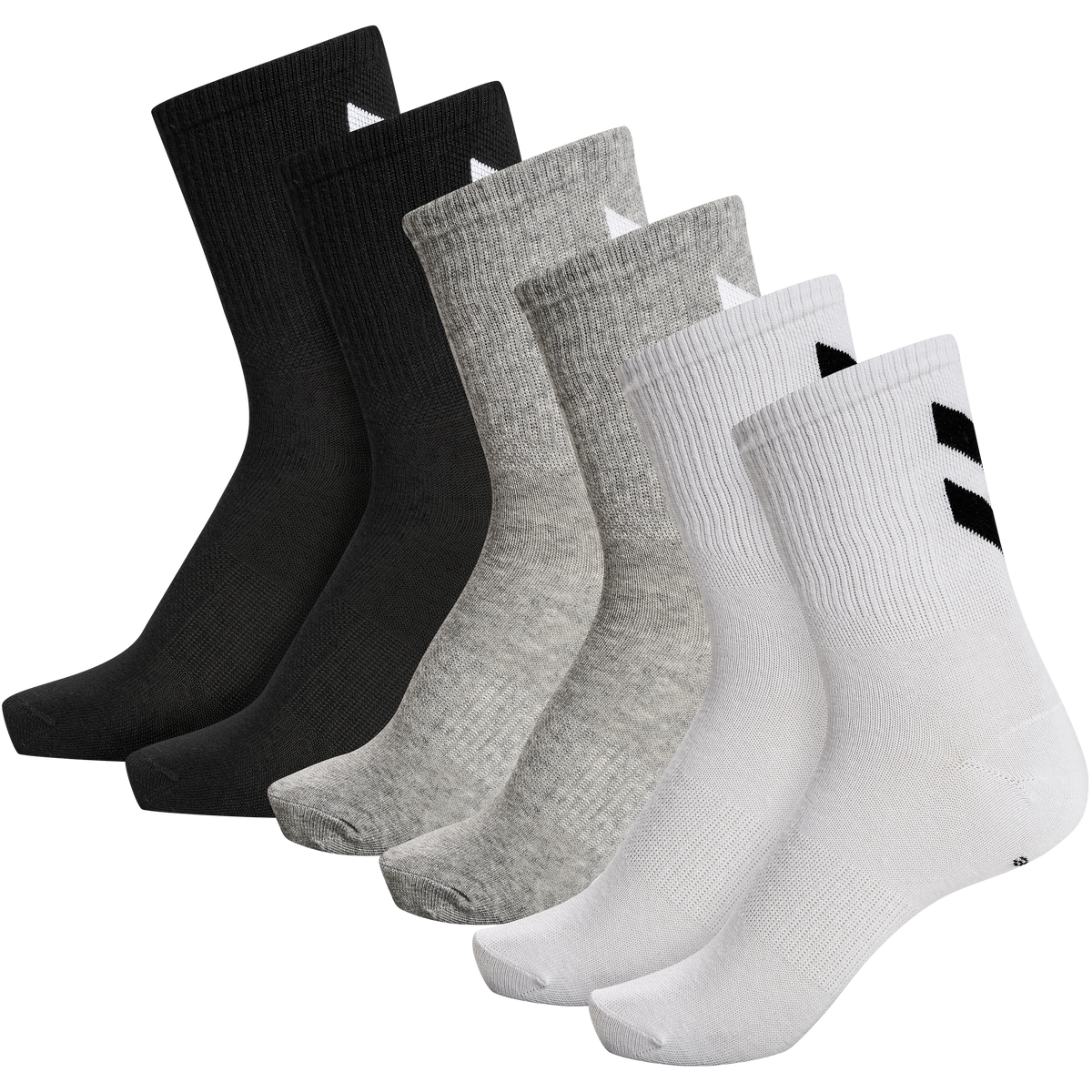 hummel Chevron 6-PACK Socks Black/White/Grey