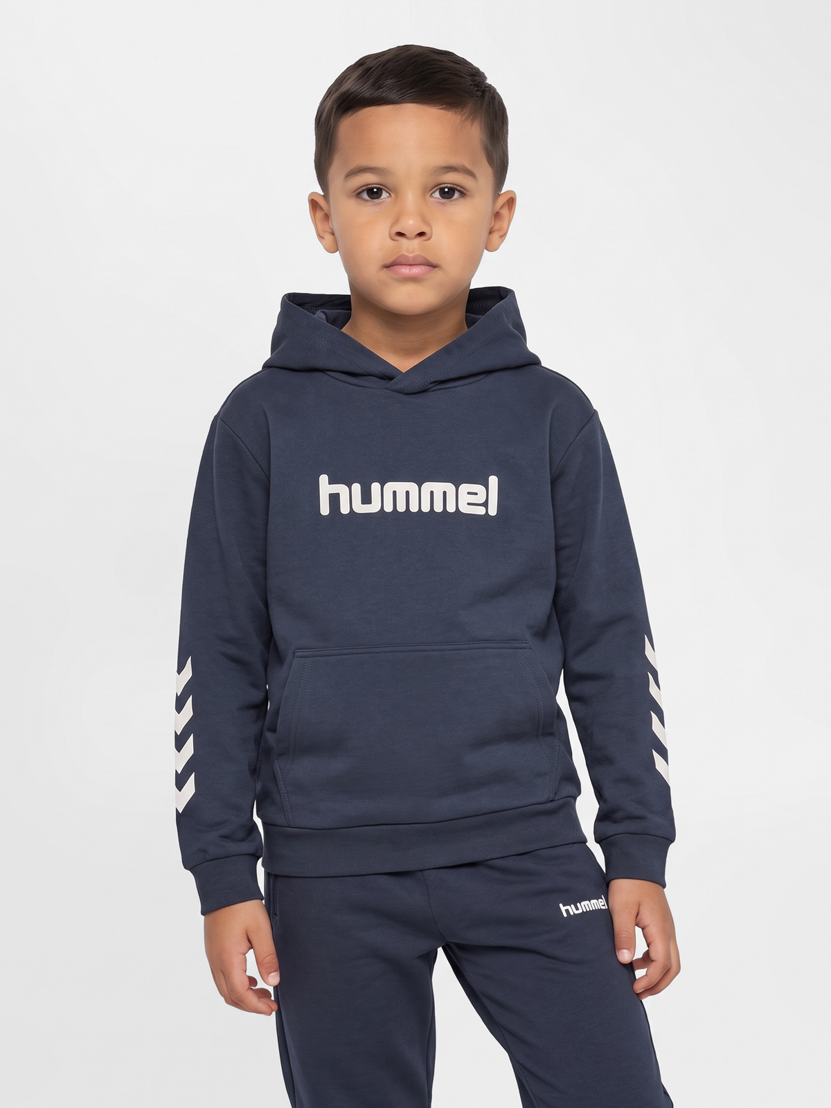 hummel Jr Reg Logo Hoodie Ombre Blue