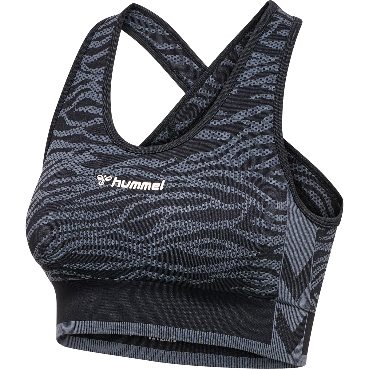hummel Mt Saga Seamless Sports Top Black/Asphalt Melange