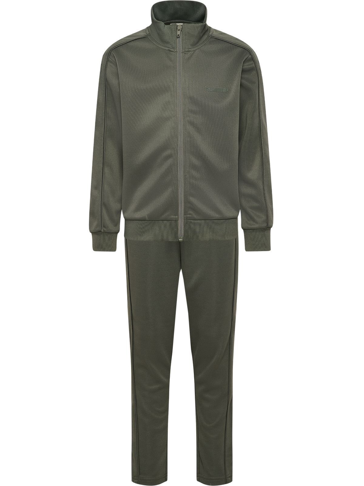 hummel Jr Reg Logo Track Suit Castor Gray