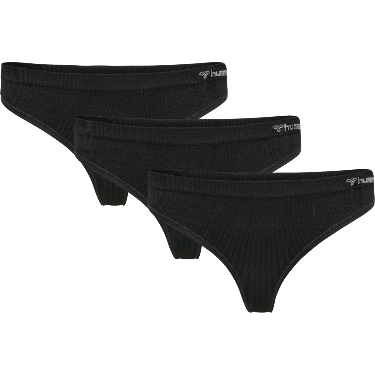 hummel Juno 3 Pack Seamless Thong Black