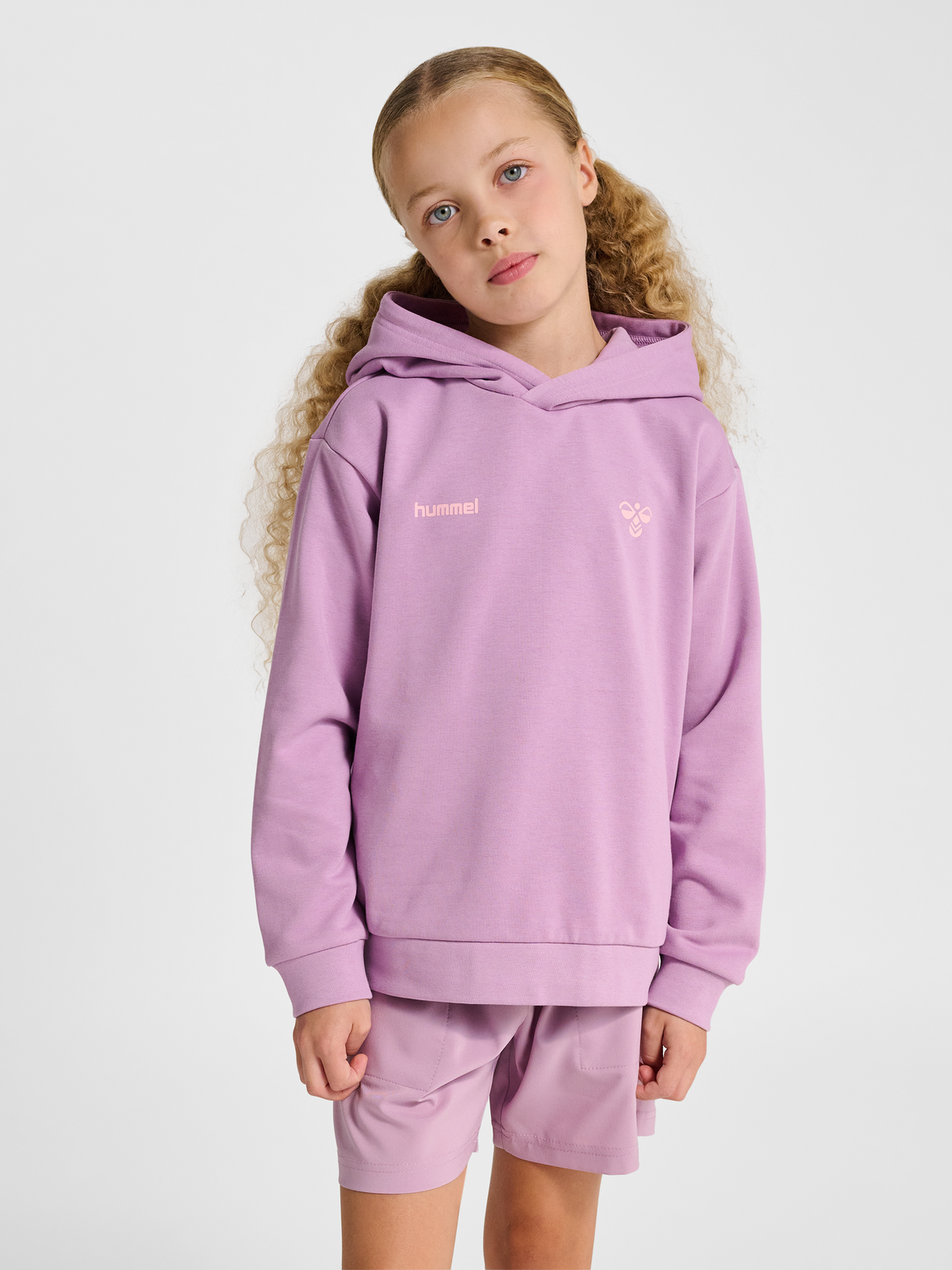 hummel Jr Graphic Hoodie Lavender Mist